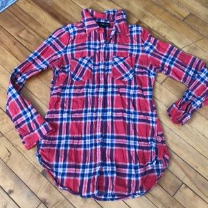 Button down plaid shirt